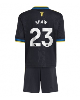 Manchester United Luke Shaw #23 Maglia Gara Terza Repliche 2025-26 Bambino Maniche Corte